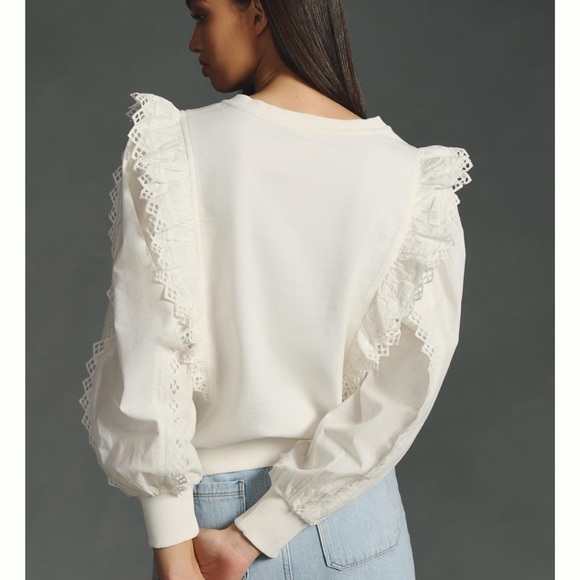 NWT Anthropologie Ruffle-Sleeve Top - Picture 4 of 5
